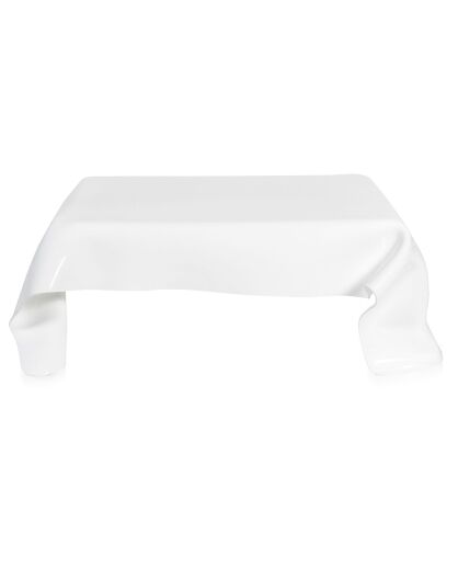 Table basse Drapé blanche - 110x70x41 cm